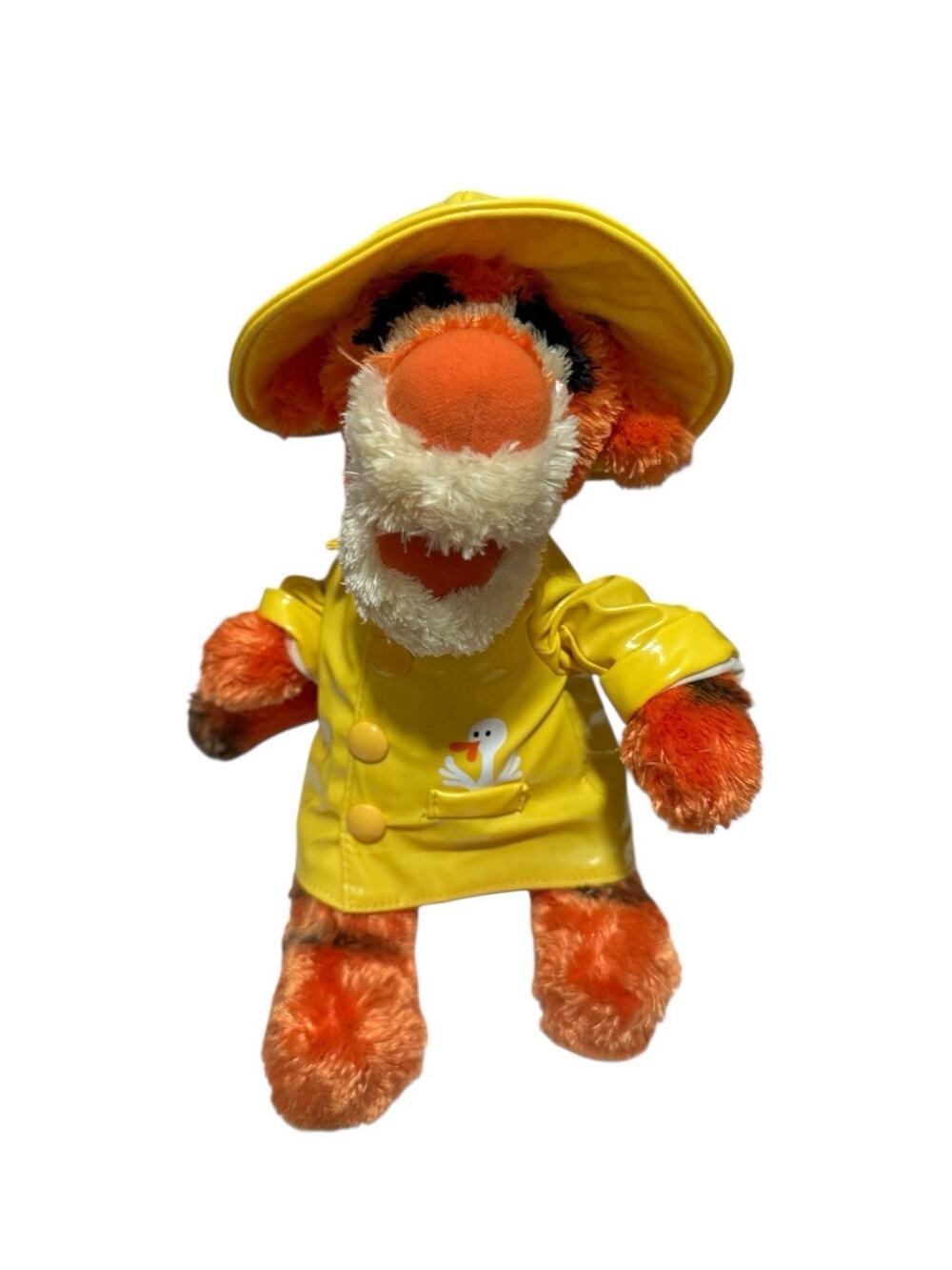The Disney Store Winnie The Pooh Rainshop Tigger 10” Stuffed Plush Rain Coat